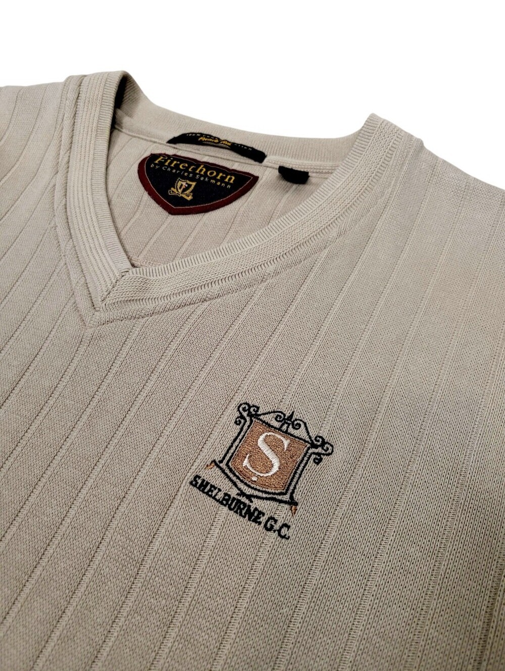Y2K Firethorn Light Beige Colour Golf Sweater Vest Top Size: M